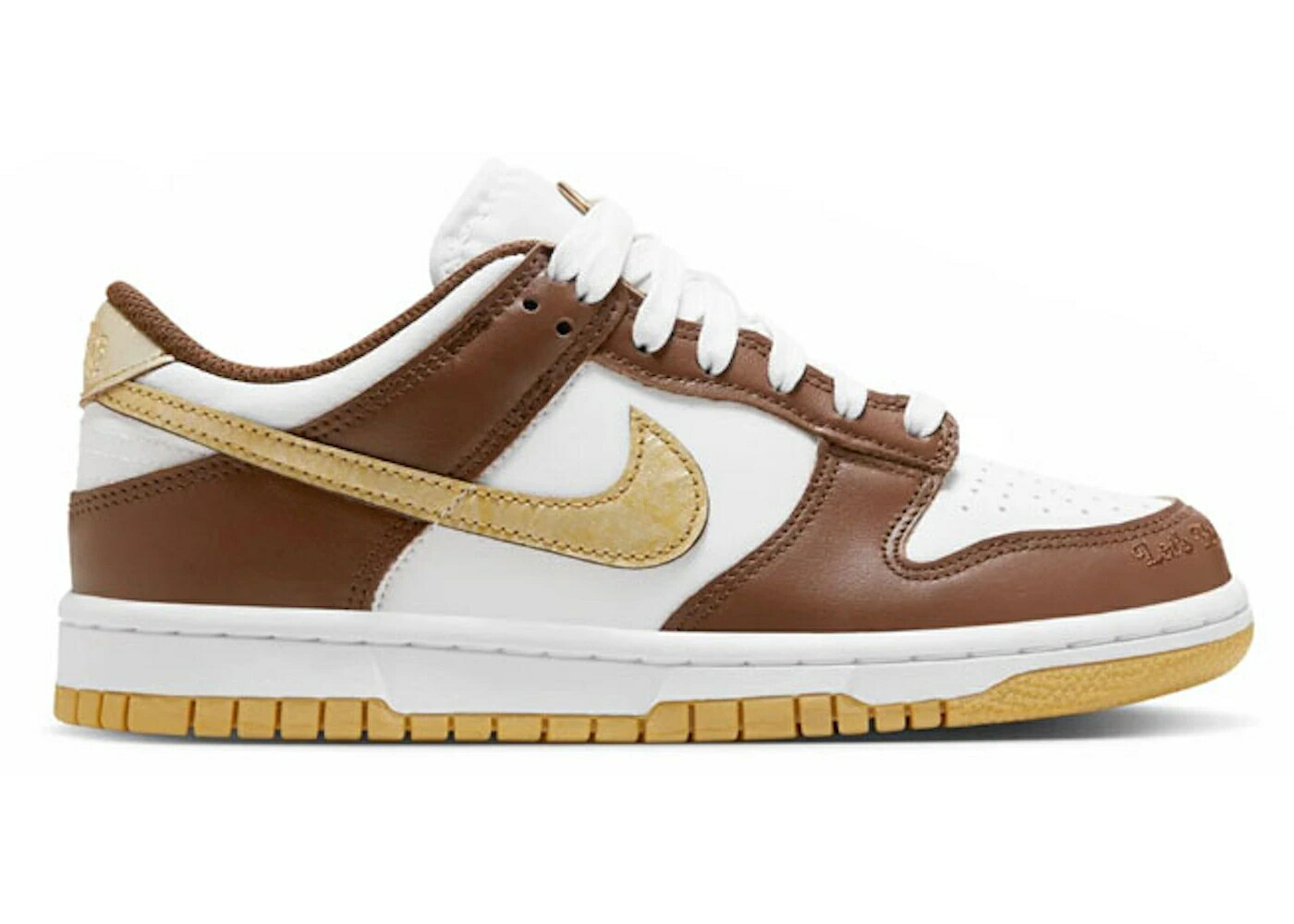 ナイキ ダンク ゴールド 白色 ホワイト ダンクロー ジュニア キッズ NIKE DUNK LOW CACAO WOW GOLD (GS) / WHITE METALLIC GOLD WHITE CACAO ベビー マタニティ スニーカー