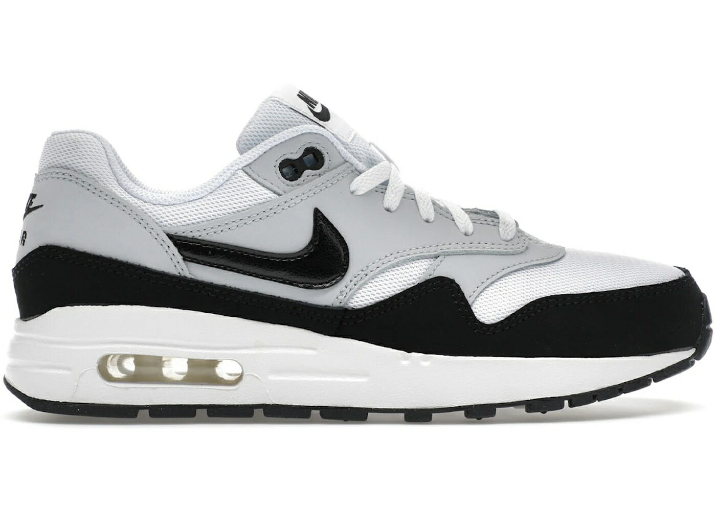 ナイキ マックス 白色 ホワイト 黒色 ブラック ピュア プラチナム エアマックス ジュニア キッズ NIKE AIR MAX 1 WHITE BLACK (GS) / WHITE PURE PLATINUM BLACK ベビー マタニティ スニーカー