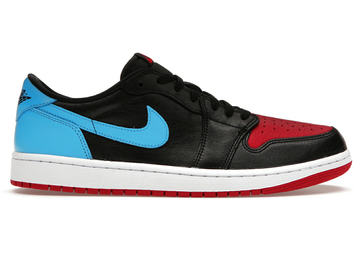 ナイキ ジョーダン 黒色 ブラック 青色 ブルー 赤 レッド WOMEN スニーカー レディース JORDAN 1 RETRO LOW OG NC TO CHI (WOMEN) / BLACK DARK POWDER BLUE GYM RED