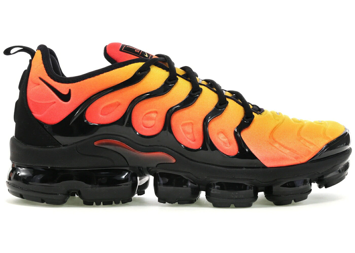 ナイキ 黒いこと 黒いこと 橙 オレンジ色 クリムゾン エアヴェイパーマックス スニーカー メンズ NIKE AIR VAPORMAX PLUS BLACK ORANGE CRIMSON / BLACK BLACK TOTAL ORANGE TOTAL