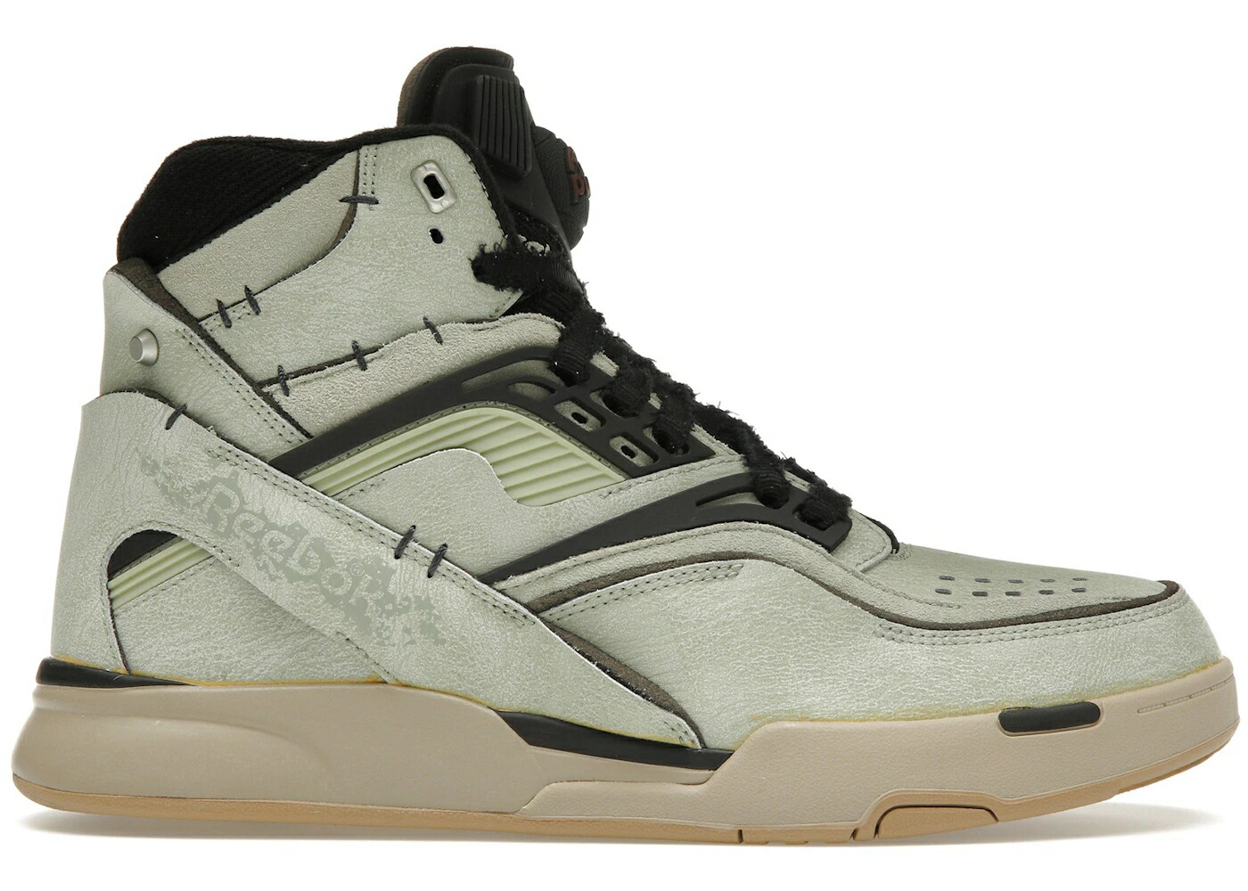 リーボック 揚水機 緑 緑であること 黒いこと 黒いこと 薄墨色 薄墨色 スニーカー メンズ REEBOK PUMP TZ UNIVERSAL MONSTERS FRANKENSTEIN / GREEN BLACK GREY メンズ靴-スニーカー-靴