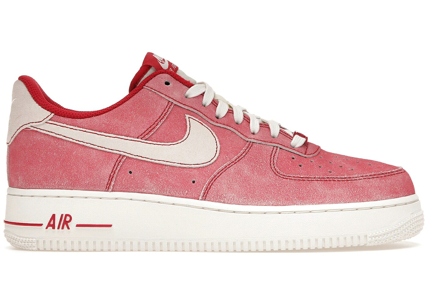 ナイキ 赤 レッド スエード スウェード エアフォース スニーカー メンズ NIKE AIR FORCE 1 LOW DUSTY RED SUEDE / GYM RED SAIL｜スニケス