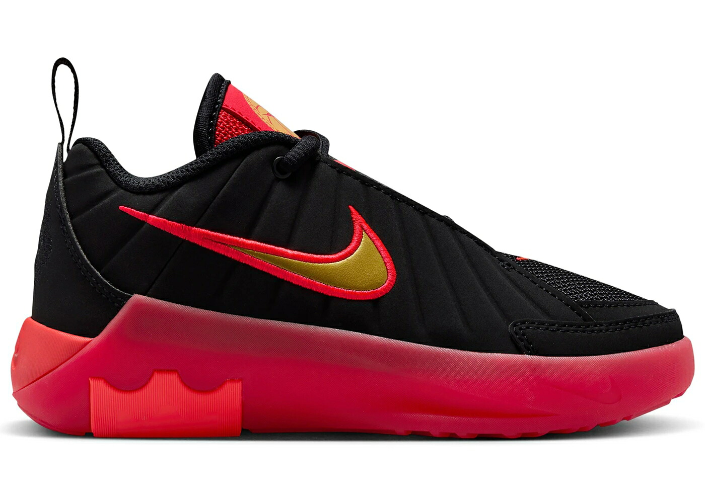 ナイキ レブロン 黒色 ブラック 赤 レッド クリムゾン ゴールド ウィットネス ジュニア キッズ NIKE LEBRON WITNESS 9 BLACK RED BRIGHT CRIMSON GOLD (PS) / BLACK UNIVERSITY RED BRIGHT ベビー マタニティ スニ|スニケス