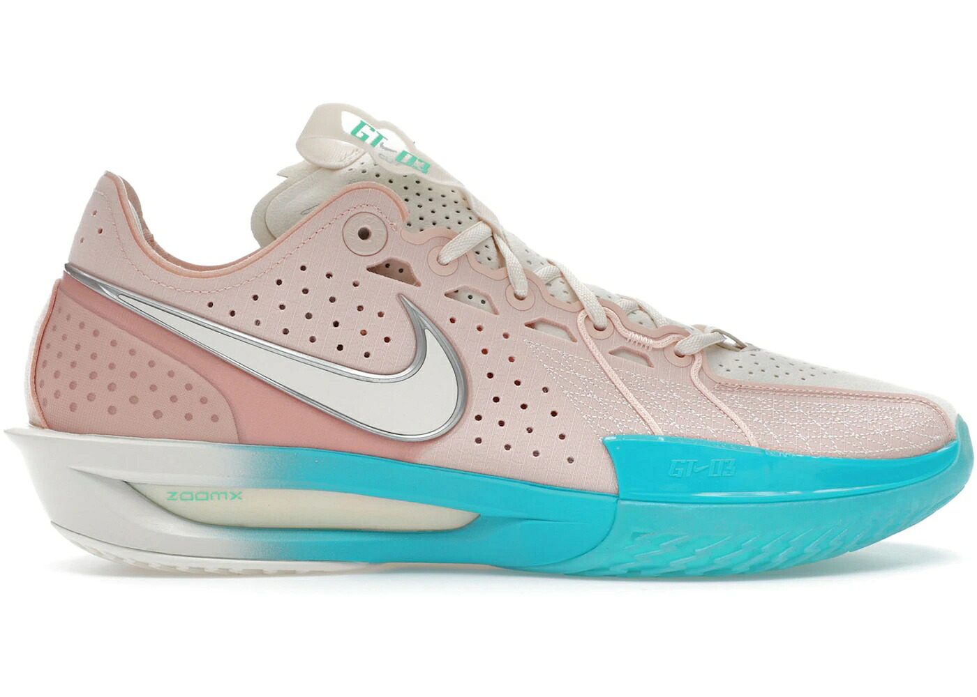 ナイキ 望遠レンズ しろがね色 しろがね色 スニーカー メンズ NIKE AIR ZOOM GT CUT 3 WASHED CORAL DUSTY CACTUS METALLIC SILVER CHALK / WASHED CORAL DUSTY CACTUS