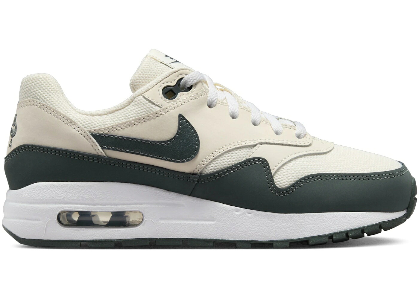 ナイキ マックス アイボリー 白色 ホワイト ビンテージ ヴィンテージ 緑 グリーン エアマックス ジュニア キッズ NIKE AIR MAX 1 PALE IVORY WHITE BICOASTAL VINTAGE GREEN (GS) / PALE IVORY WHITE BICOASTAL ベ