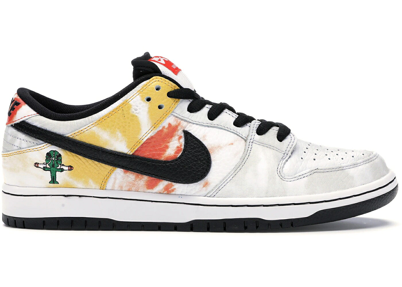 ナイキ エスビー ダンク 白いこと 白いこと 黒いこと 黒いこと 橙 オレンジ色 ダンクロー スニーカー メンズ NIKE SB DUNK LOW RAYGUN TIE-DYE WHITE / WHITE BLACK ORANGE FLASH