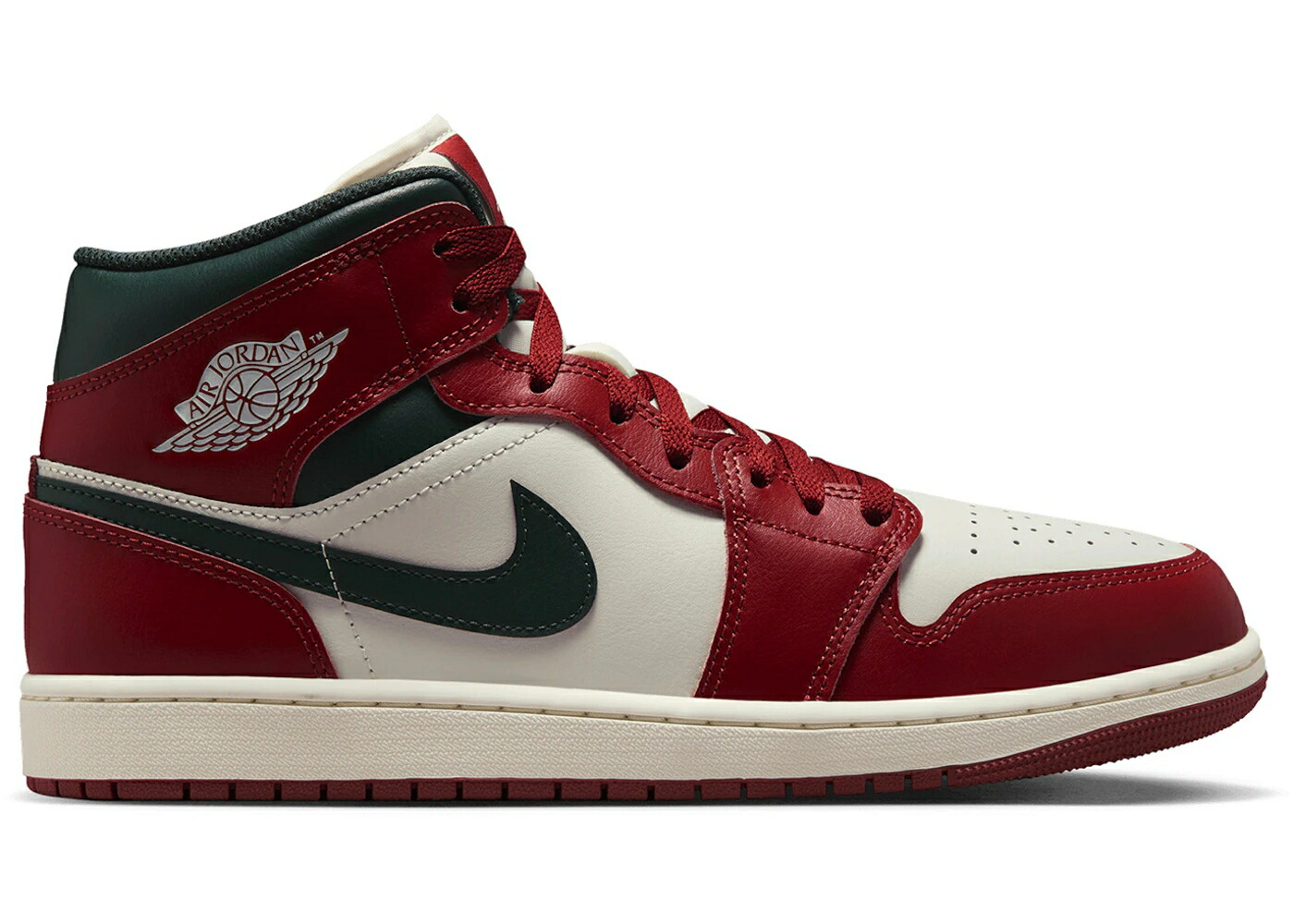 ナイキ ジョーダン ミッド 緑 グリーン ピュア プラチナム スニーカー メンズ JORDAN 1 MID REDSTONE MIDNIGHT GREEN / SAIL PURE PLATINUM REDSTONE