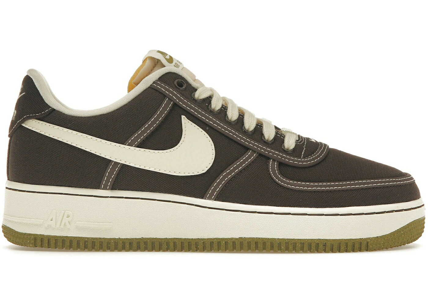 ナイキ 茶色 ブラウン エアフォース 07 スニーカー メンズ NIKE AIR FORCE 1 LOW PRM CANVAS BAROQUE BROWN / BAROQUE BROWN COCONUT MILK