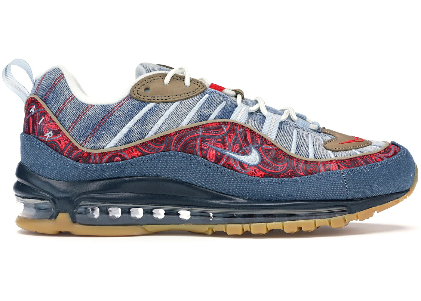 ナイキ マックス ワイルド 青み 青色 赤 赤いこと 大気圏マックス スニーカー メンズ NIKE AIR MAX 98 WILD WEST / LIGHT ARMORY BLUE UNIVERSITY RED