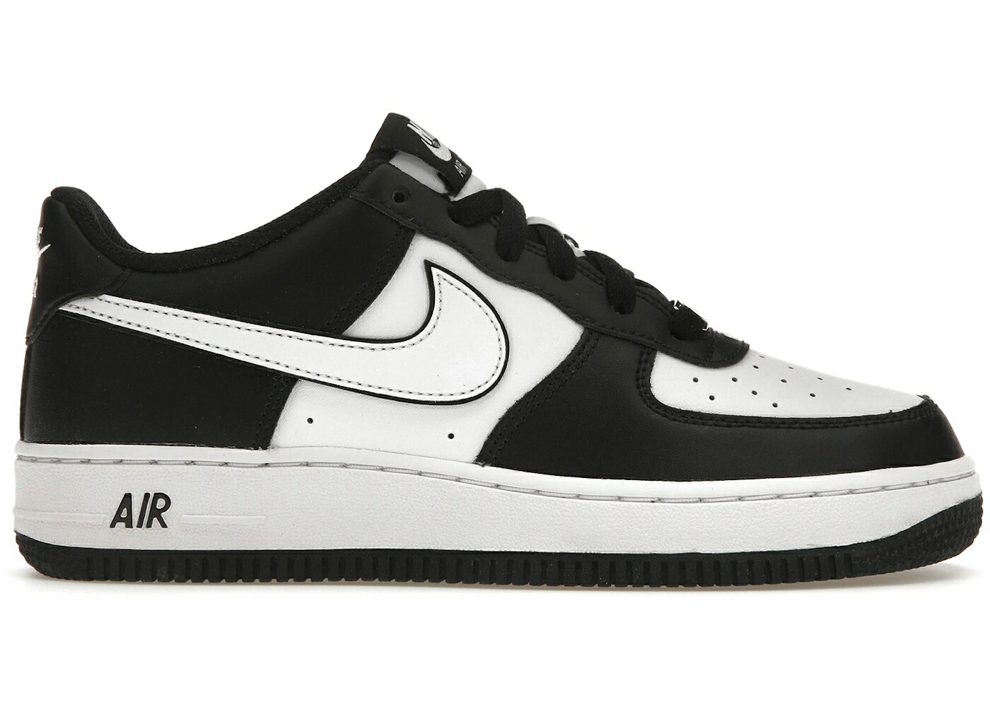 ナイキ 白色 ホワイト スウッシュ スウォッシュ 黒色 ブラック エアフォース ジュニア キッズ NIKE AIR FORCE 1 LOW LV8 2 WHITE SWOOSH PANDA (GS) / BLACK BLACK WHITE ベビー マタニティ スニーカー