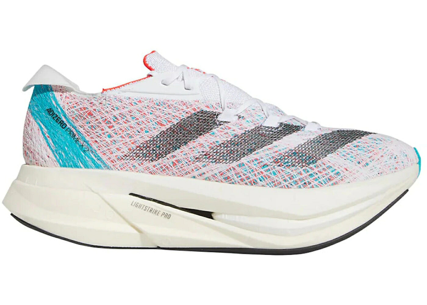 アディダス アディゼロ 白いこと 白いこと 中核グループ 黒いこと 黒いこと シアン スニーカー メンズ ADIDAS ADIZERO PRIME 2 STRUNG CLOUD WHITE CORE BLACK LUCID CYAN / CLOUD WHITE CORE BLACK LUCID