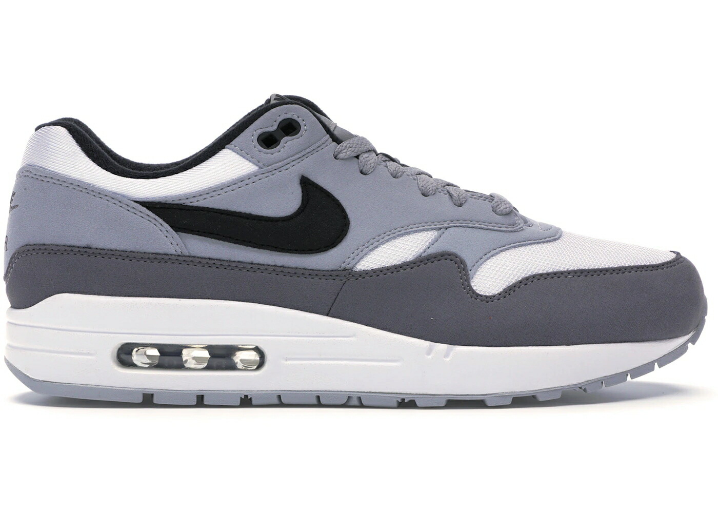 ナイキ マックス 白色 ホワイト 黒色 ブラック 灰色 グレー エアマックス スニーカー メンズ NIKE AIR MAX 1 WHITE BLACK WOLF GREY / WHITE BLACK WOLF GREY GUNSMOKE