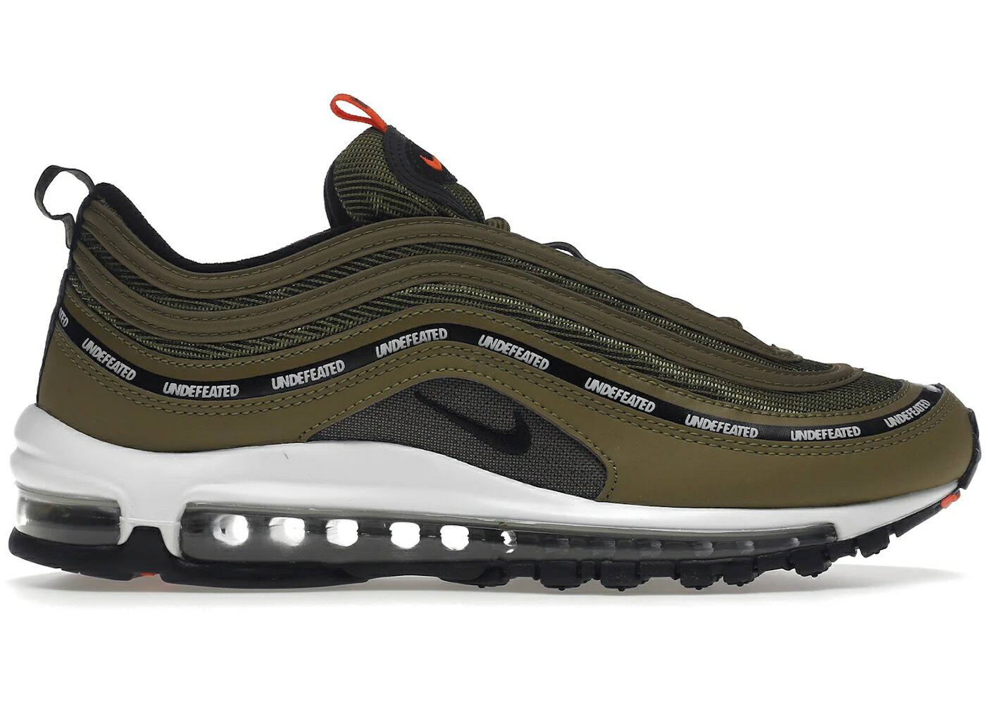 ナイキ マックス アンディフィーテッド 緑 グリーン 橙 オレンジ 白色 ホワイト エアマックス スニーカー メンズ NIKE AIR MAX 97 UNDEFEATED MILITIA GREEN (2020) / MILITIA GREEN ORANGE BLAZE WHITE