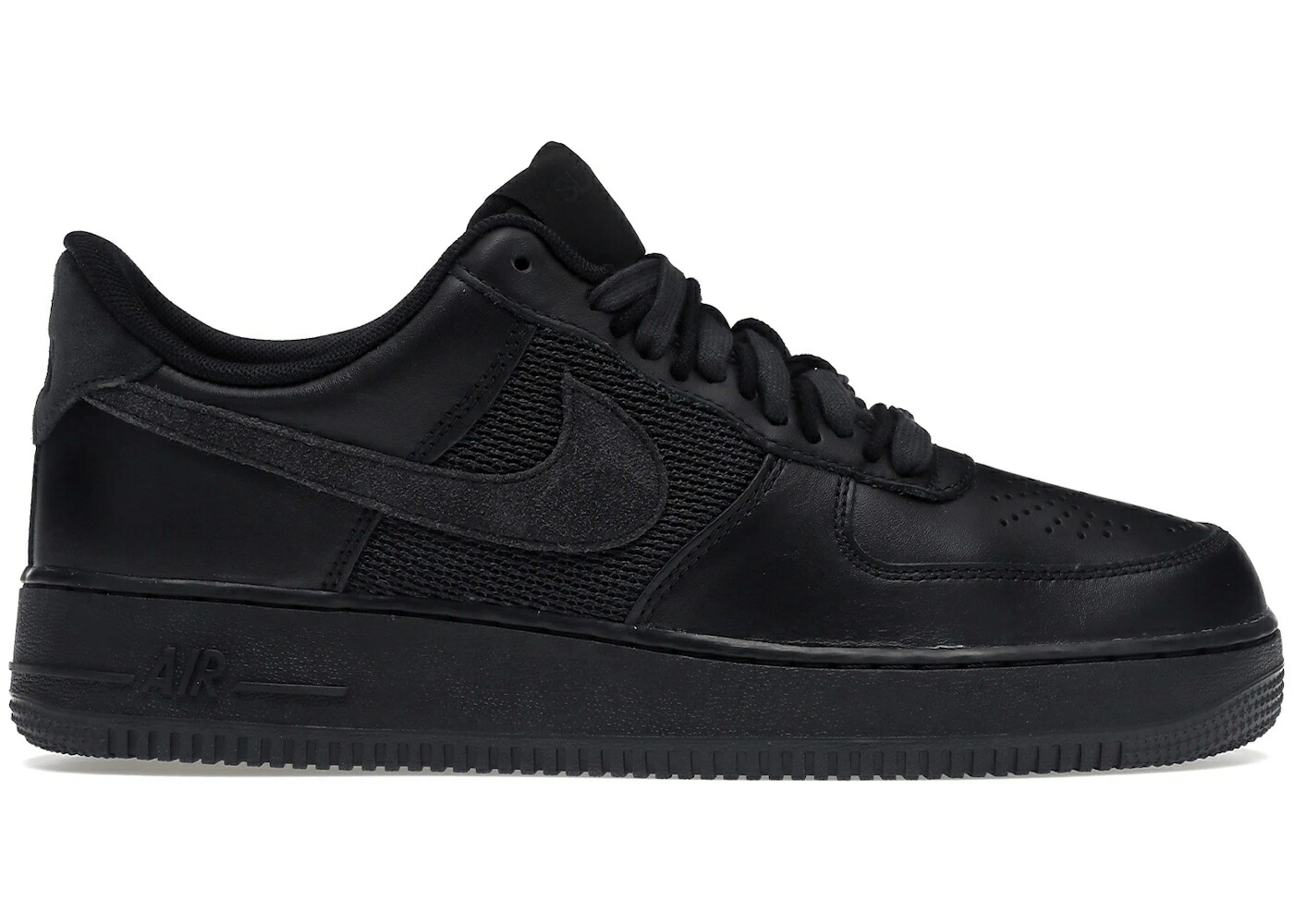 ナイキ ジャム 黒いこと 黒いこと 空軍 スニーカー メンズ NIKE AIR FORCE 1 LOW SP SLAM JAM BLACK / BLACK OFF NOIR スニーカー-靴