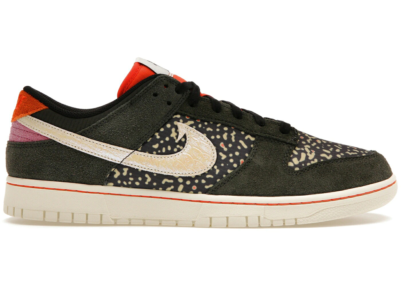 ナイキ ダンク 虹色 虹霓 橙 オレンジ色 ダンクロー スニーカー メンズ NIKE DUNK LOW SE GONE FISHING RAINBOW TROUT / SEQUOIA ALABASTER SAFETY ORANGE