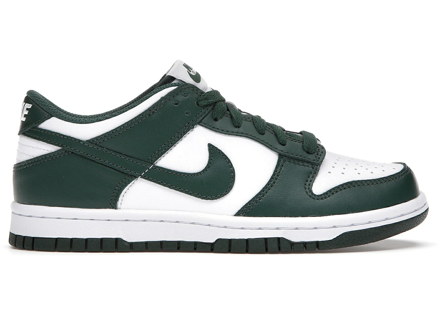 ナイキ ダンク ミシガン スケートボード 白色 ホワイト チーム 緑 グリーン ダンクロー ミシガンステイト ジュニア キッズ NIKE DUNK LOW MICHIGAN STATE (GS) / WHITE TEAM GREEN WHITE ベビー マタニテ｜スニケス