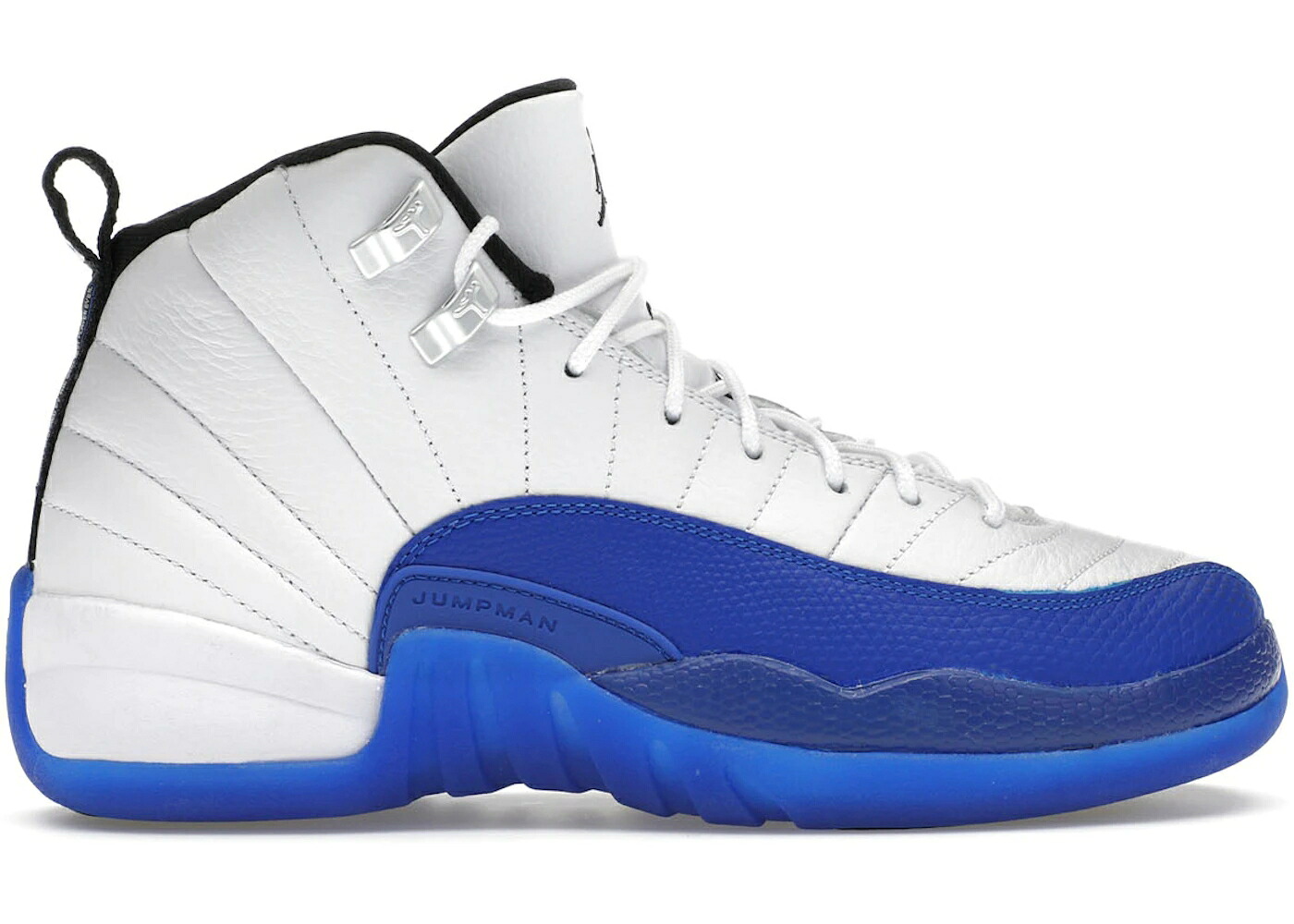 ナイキ ジョーダン 白色 ホワイト 黒色 ブラック ゲーム ゲームロイヤル 青 ブルー ジュニア キッズ JORDAN 12 RETRO BLUEBERRY (GS) / WHITE BLACK GAME ROYAL ベビー マタニティ スニーカー|スニケス