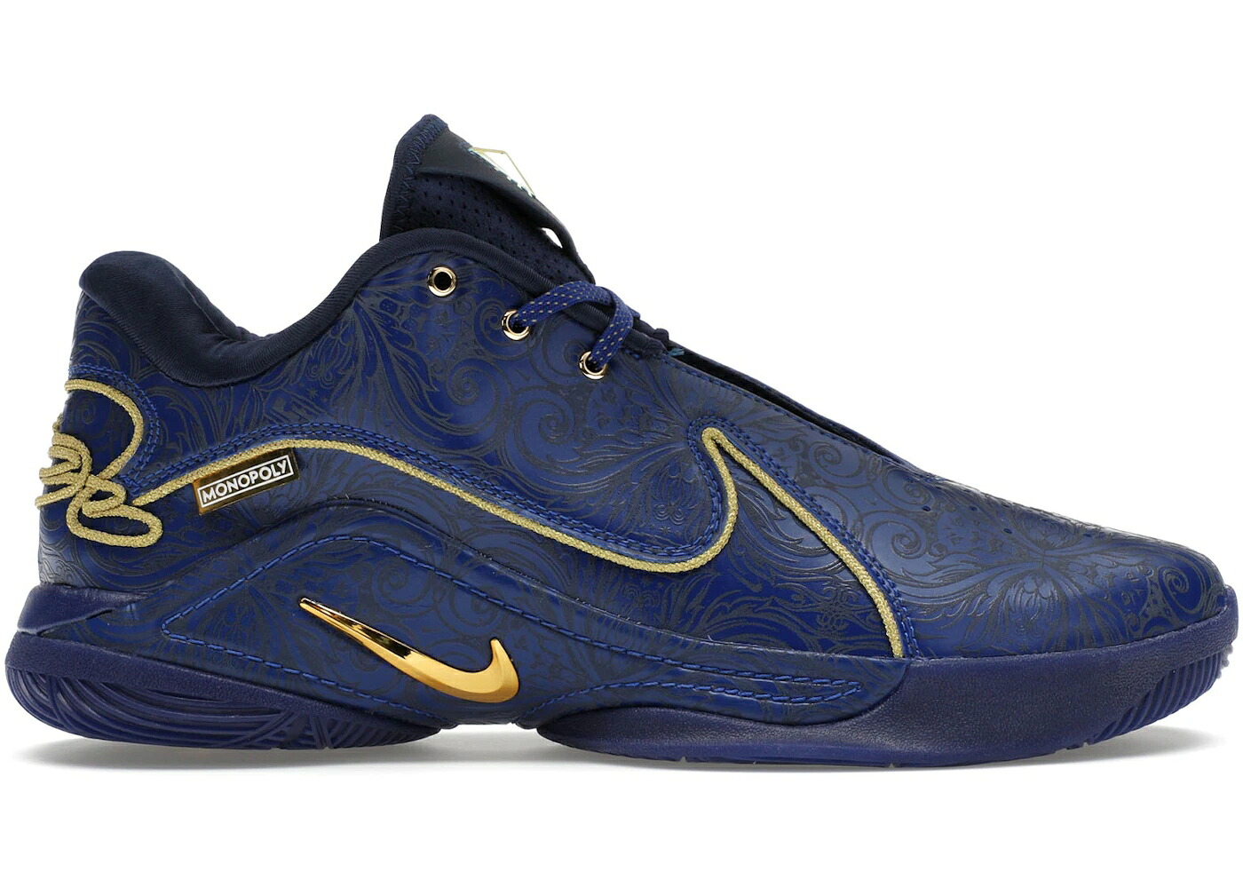 ナイキ レブロン ディープ 青み 青色 ゴールド スニーカー メンズ NIKE LEBRON 22 MONOPOLY DEEP ROYAL BLUE / DEEP ROYAL BLUE METALLIC GOLD