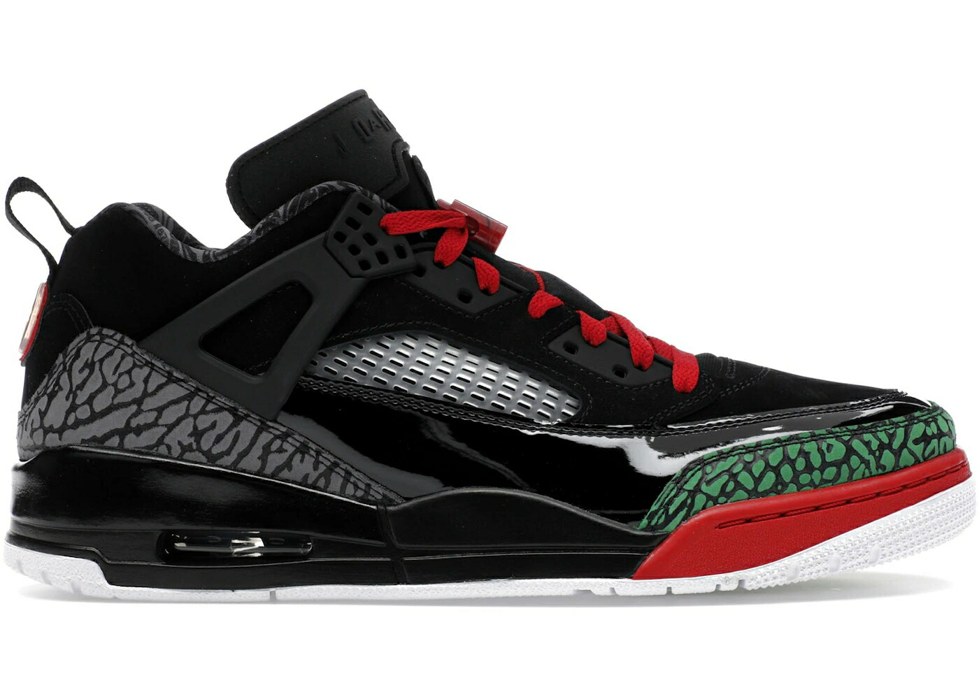 ナイキ ジョーダン 黒色 ブラック クラシック 緑 グリーン 白色 ホワイト 赤 レッド スニーカー メンズ JORDAN SPIZIKE LOW BLACK CLASSIC GREEN WHITE VARSITY RED / BLACK CLASSIC GREEN WHITE
