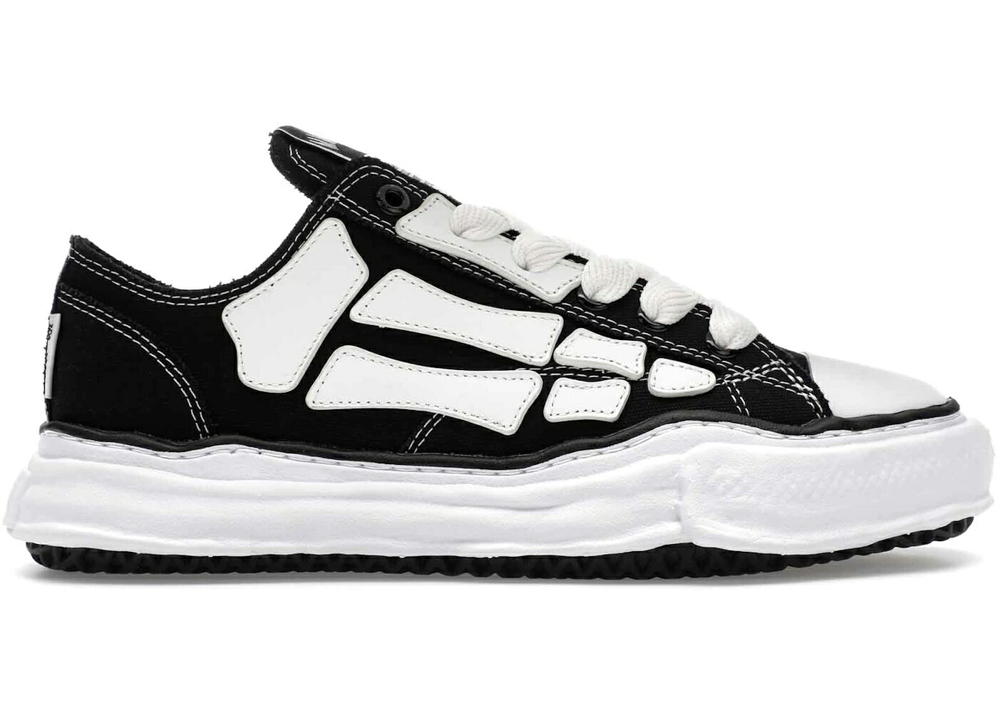 アミリ 黒色 ブラック スニーカー メンズ AMIRI MMY BONES X MAISON MIHARA YASUHIRO BLACK / BLACK ALABASTER｜スニケス