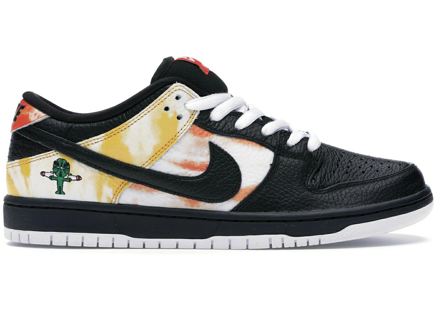 ナイキ エスビー ダンク 黒いこと 黒いこと 橙 オレンジ色 ダンクロー スニーカー メンズ NIKE SB DUNK LOW RAYGUN TIE-DYE BLACK / BLACK BLACK ORANGE FLASH
