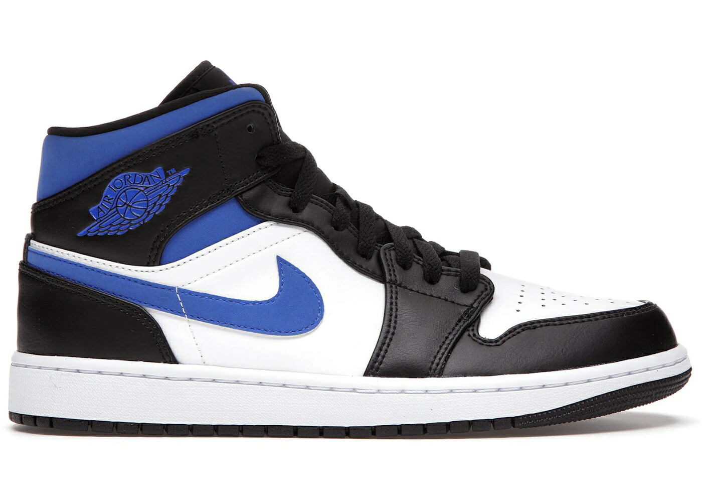 ナイキ ジョーダン ミッド 白色 ホワイト 黒色 ブラック 青色 ブルー スニーカー メンズ JORDAN 1 MID WHITE BLACK RACER BLUE / WHITE RACER BLUE BLACK