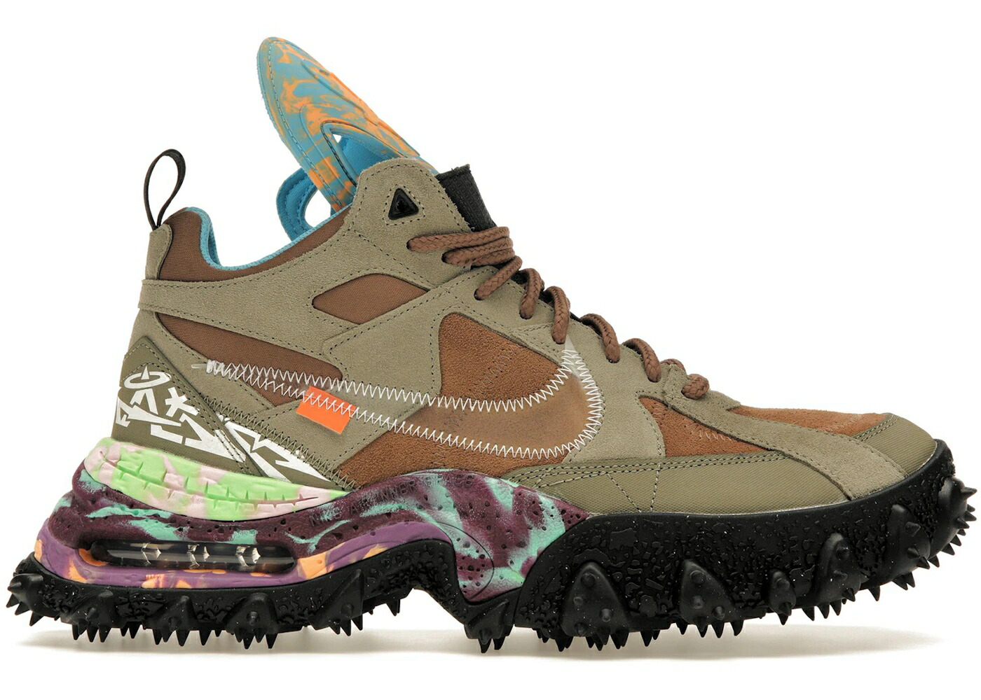 ナイキ オフホワイト 茶色 ブラウン 黒色 ブラック スニーカー メンズ NIKE AIR TERRA FORMA OFF-WHITE ARCHAEO BROWN / ARCHAEO BROWN BLACK CLEAR