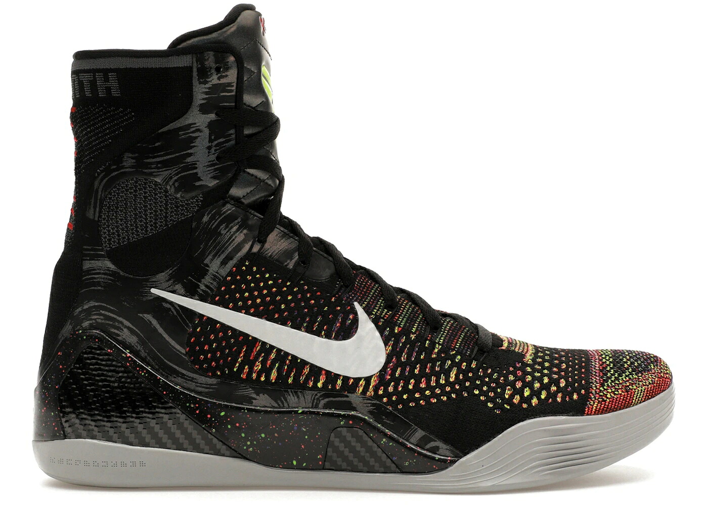 ナイキ コービー エリート 黒色 ブラック 銀色 シルバー スニーカー メンズ NIKE KOBE 9 ELITE MASTERPIECE / BLACK METALLIC SILVER VOLT