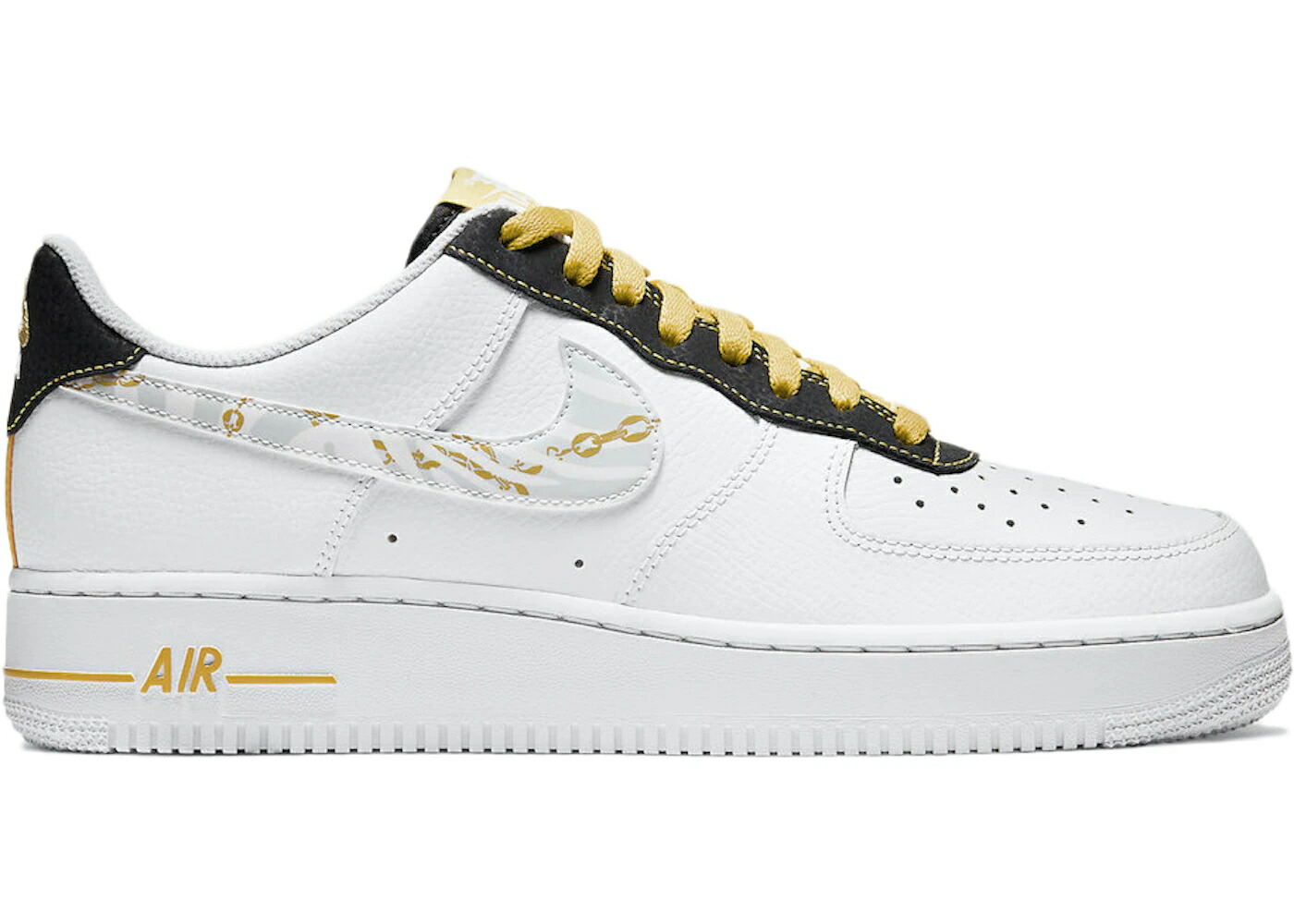 ナイキ ゴールド 白色 ホワイト 黒色 ブラック エアフォース スニーカー メンズ NIKE AIR FORCE 1 LOW GOLD LINK ZEBRA / WHITE GOLD BLACK 69,410円