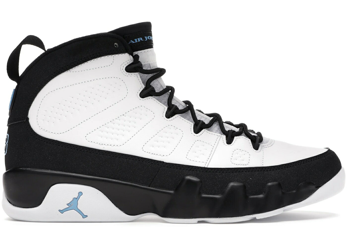 ナイキ ジョーダン 青色 ブルー 白色 ホワイト 黒色 ブラック スニーカー メンズ JORDAN 9 RETRO UNIVERSITY BLUE / WHITE UNIVERSITY BLUE BLACK