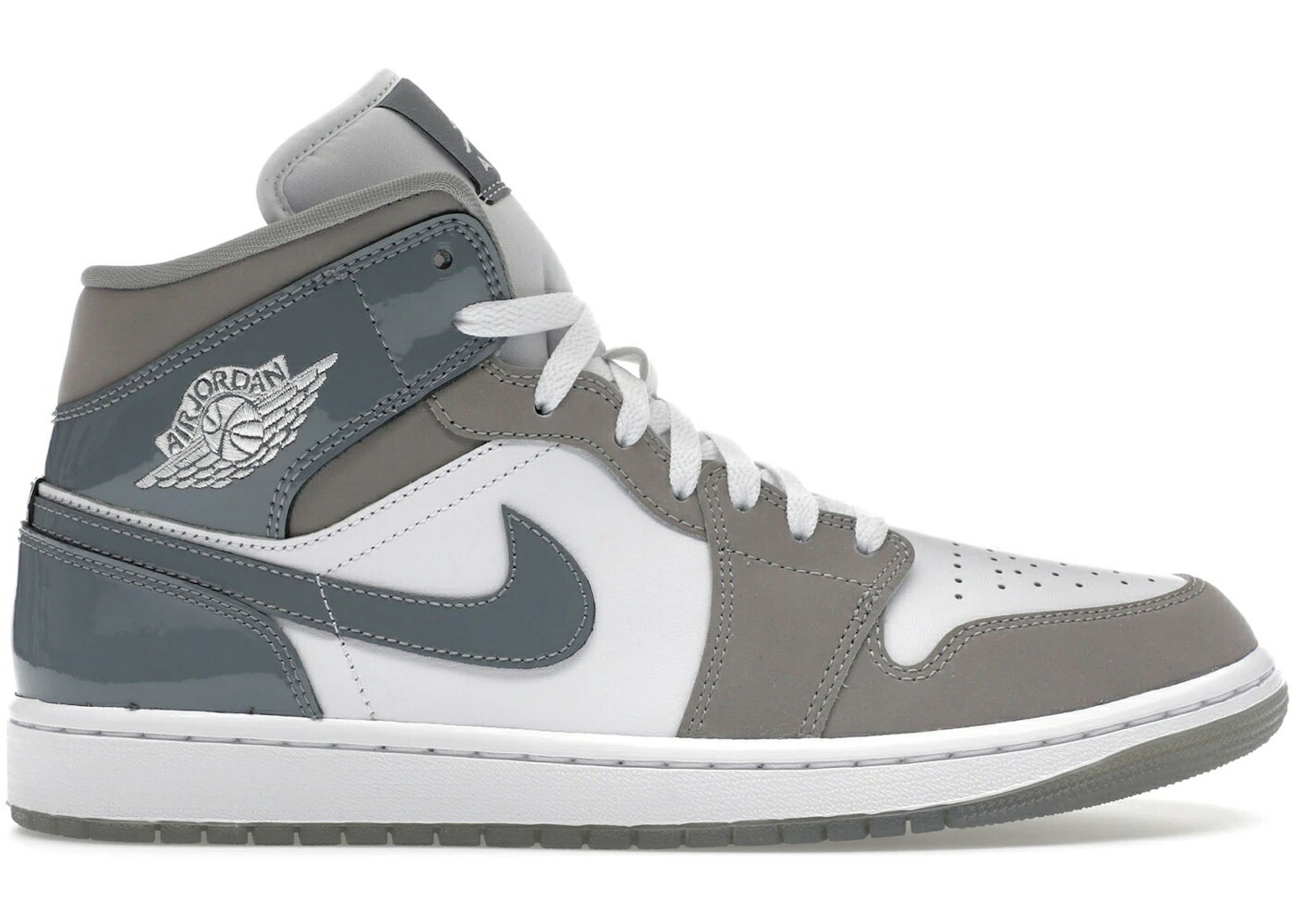 ナイキ ジョーダン ミッド 白いこと 白いこと 薄墨色 薄墨色 冷やりとした スニーカー メンズ JORDAN 1 MID SE WHITE MEDIUM GREY COOL / WHITE MEDIUM GREY COOL GREY