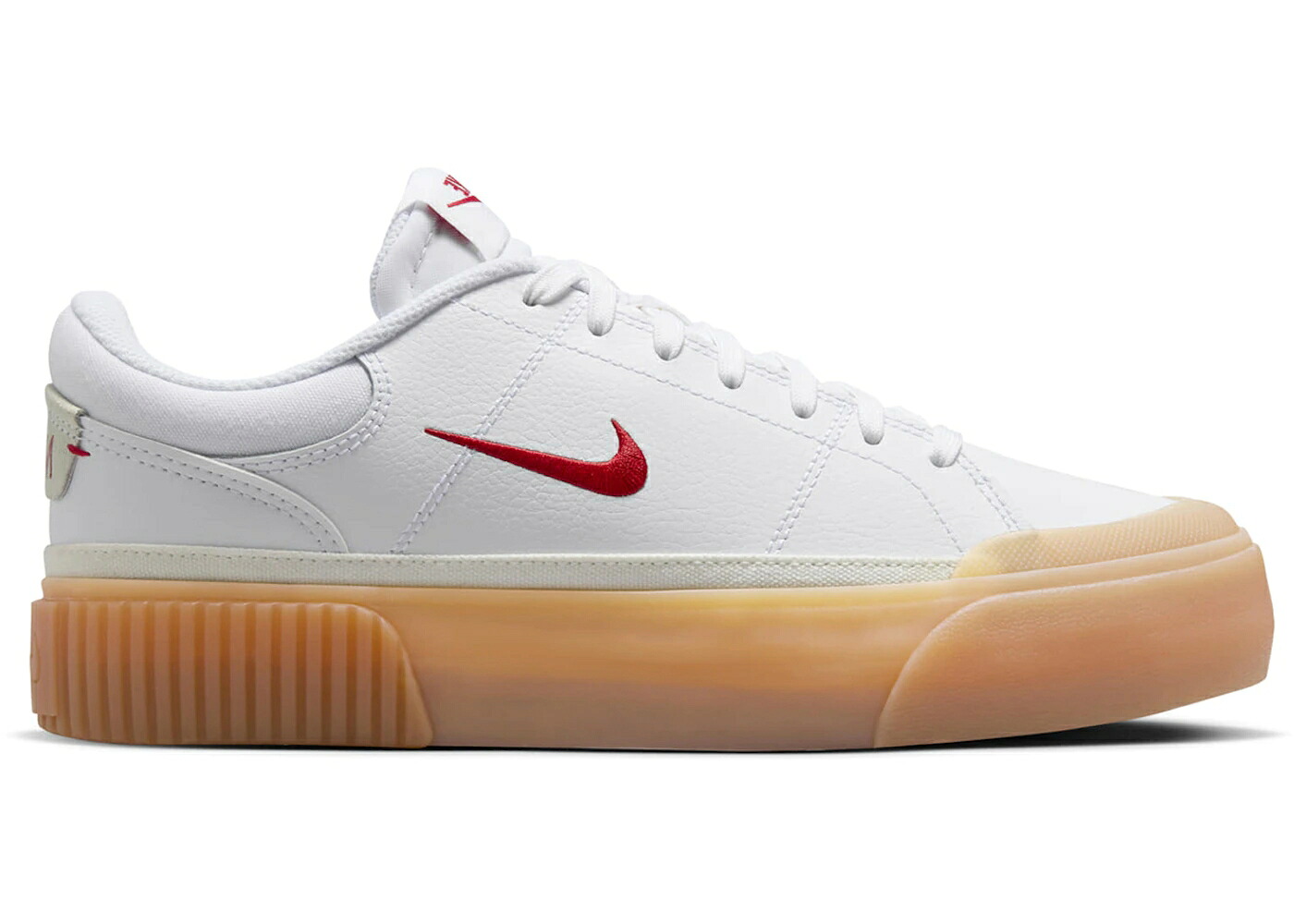 ナイキ コート レガシー 白色 ホワイト 黄色 イエロー 赤 レッド WOMEN'S スニーカー レディース NIKE COURT LEGACY LIFT WHITE GUM YELLOW SAIL UNIVERSITY RED (WOMEN'S) / WHITE GUM YELLOW SAIL UNIVERSITY|スニケス