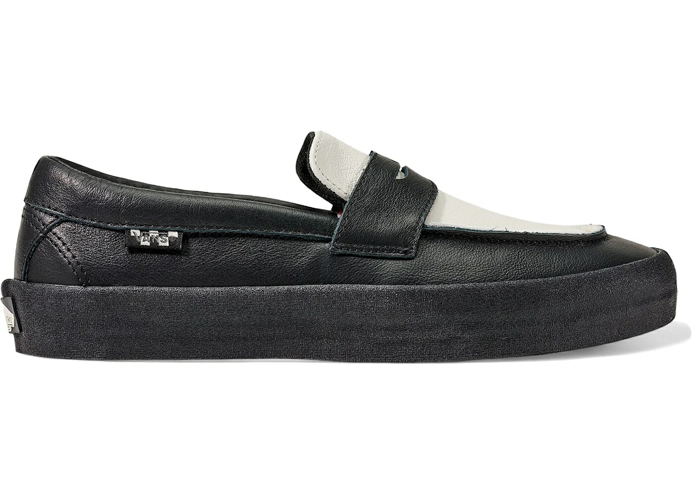 ヴァンズ バンズ スケート ローファー スニーカー 黒色 ブラック 白色 ホワイト スニーカー メンズ VANS SKATE LOAFER BLACK WHITE / BLACK WHITE