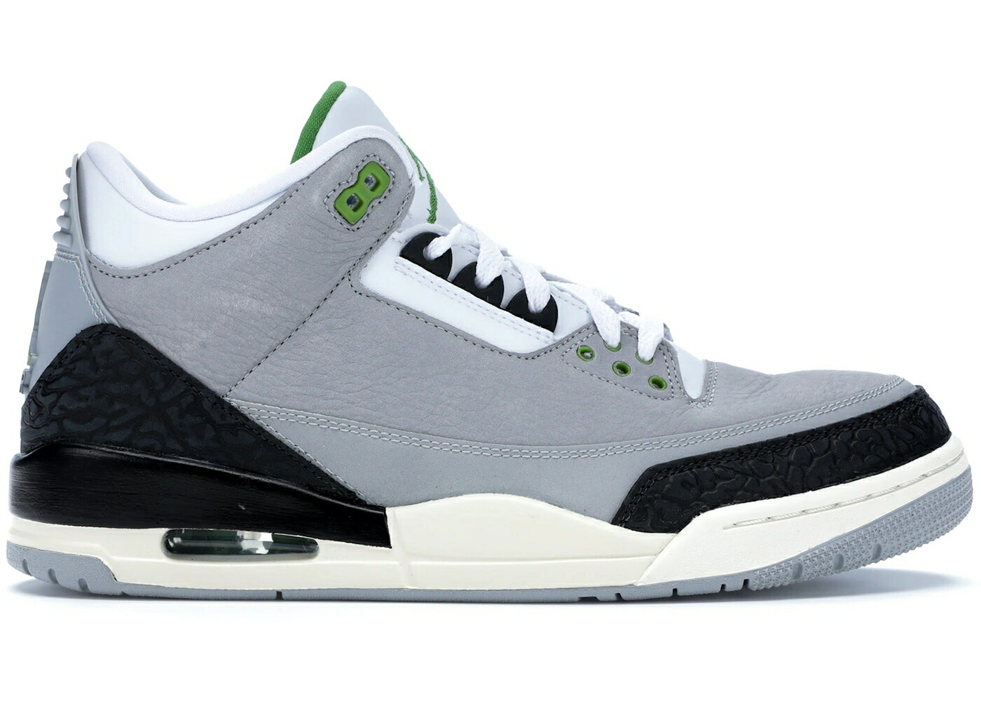 ナイキ ジョーダン 灰色 グレー スニーカー メンズ JORDAN 3 RETRO CHLOROPHYLL / LIGHT SMOKE GREY CHLOROPHYLL