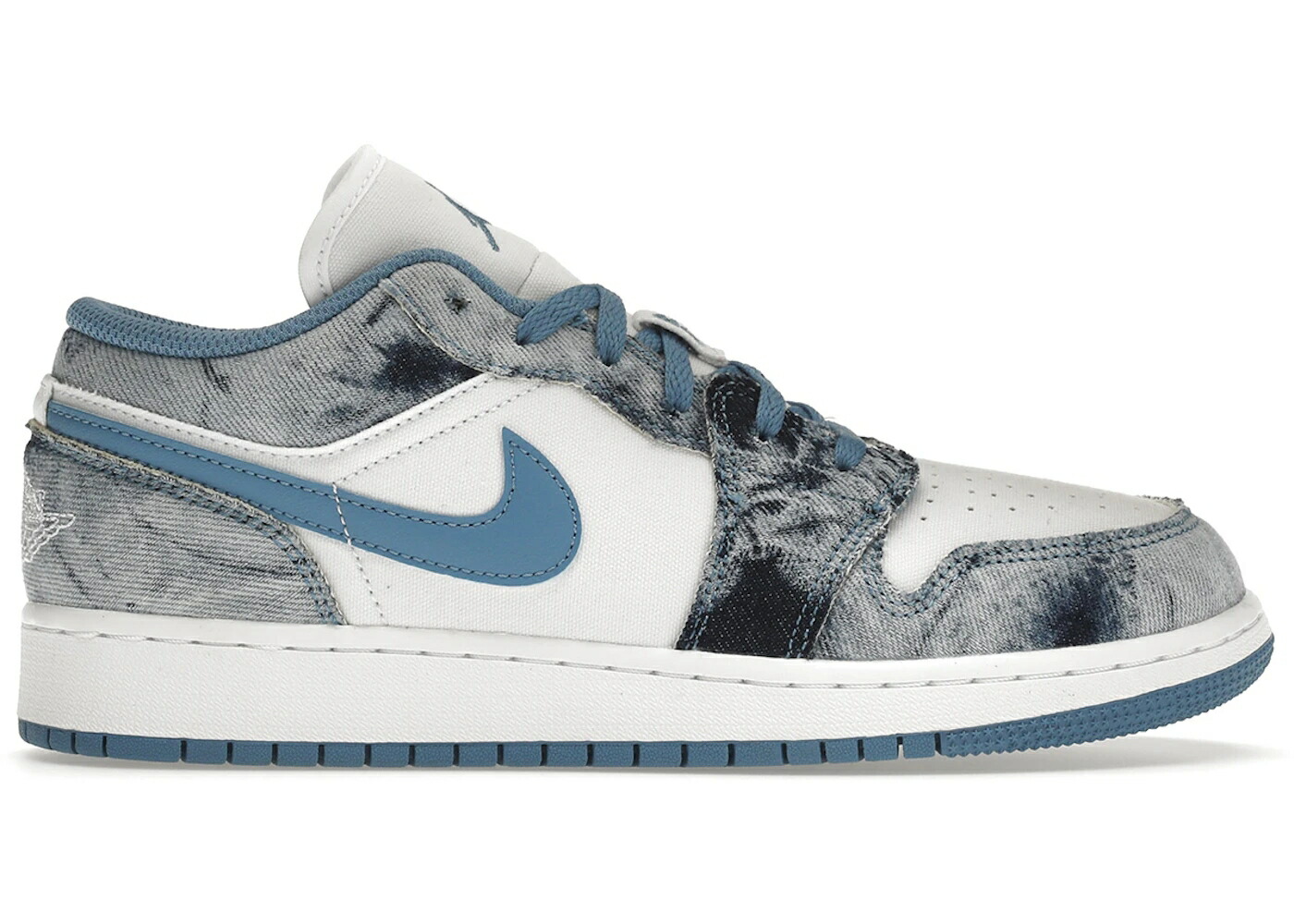 ナイキ ジョーダン ジーンズ 青碧 青色 白いこと 白いこと 御坊っちゃん キッズ JORDAN 1 LOW WASHED DENIM (GS) / BLUE DENIM WHITE もの言う花 マタニティ スニーカー 靴-キッズファッション