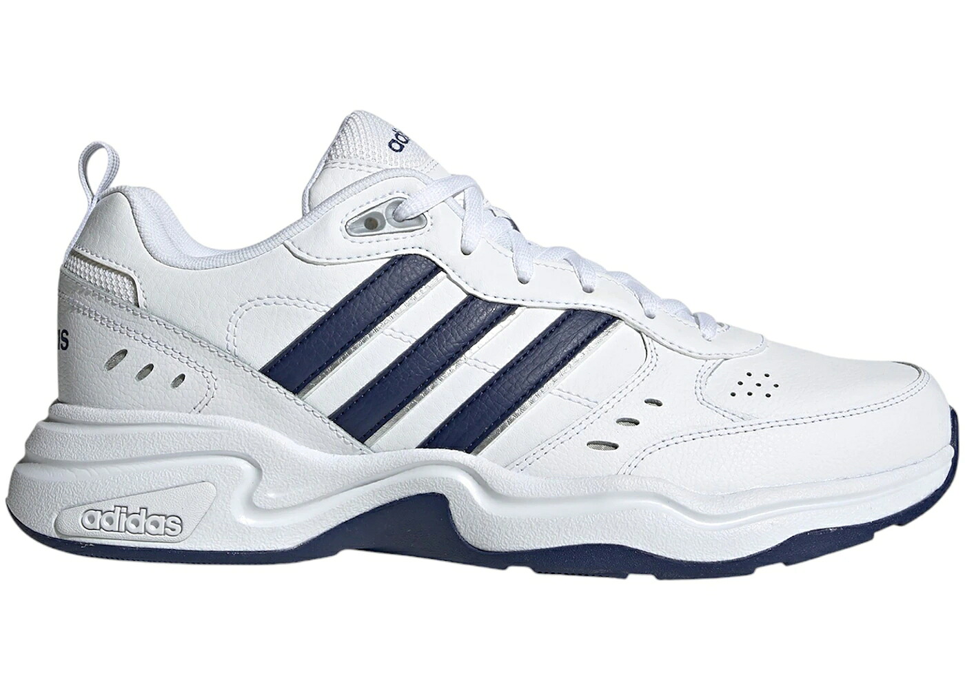 アディダス 白色 ホワイト 青色 ブルー 銀色 シルバー スニーカー メンズ ADIDAS STRUTTER CLOUD WHITE DARK BLUE MATTE SILVER / CLOUD WHITE DARK BLUE MATTE｜スニケス