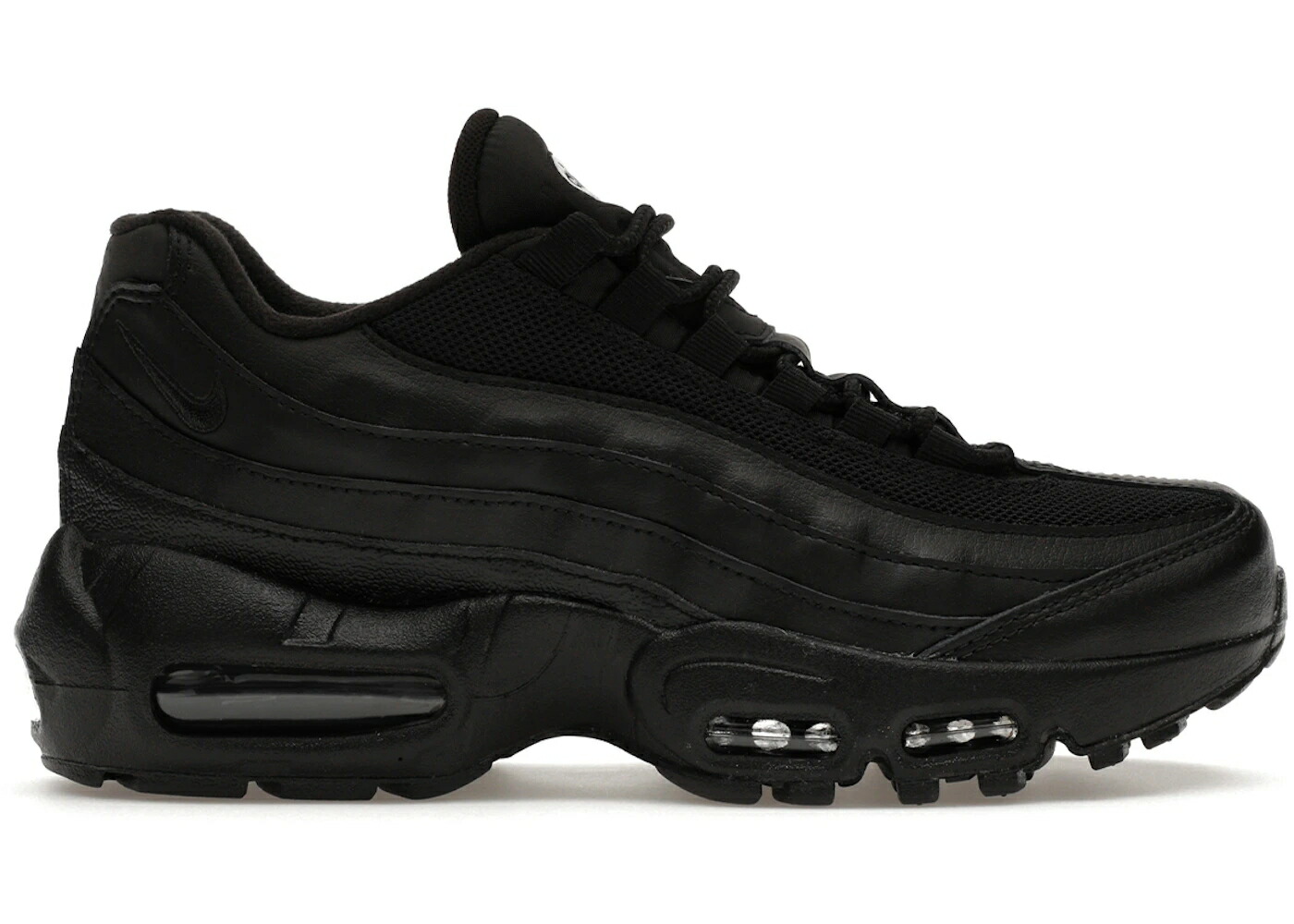 ナイキ マックス 黒色 ブラック 白色 ホワイト エアマックス ジュニア キッズ NIKE AIR MAX 95 RECRAFT TRIPLE BLACK (GS) / BLACK BLACK WHITE BLACK ベビー マタニティ スニーカー