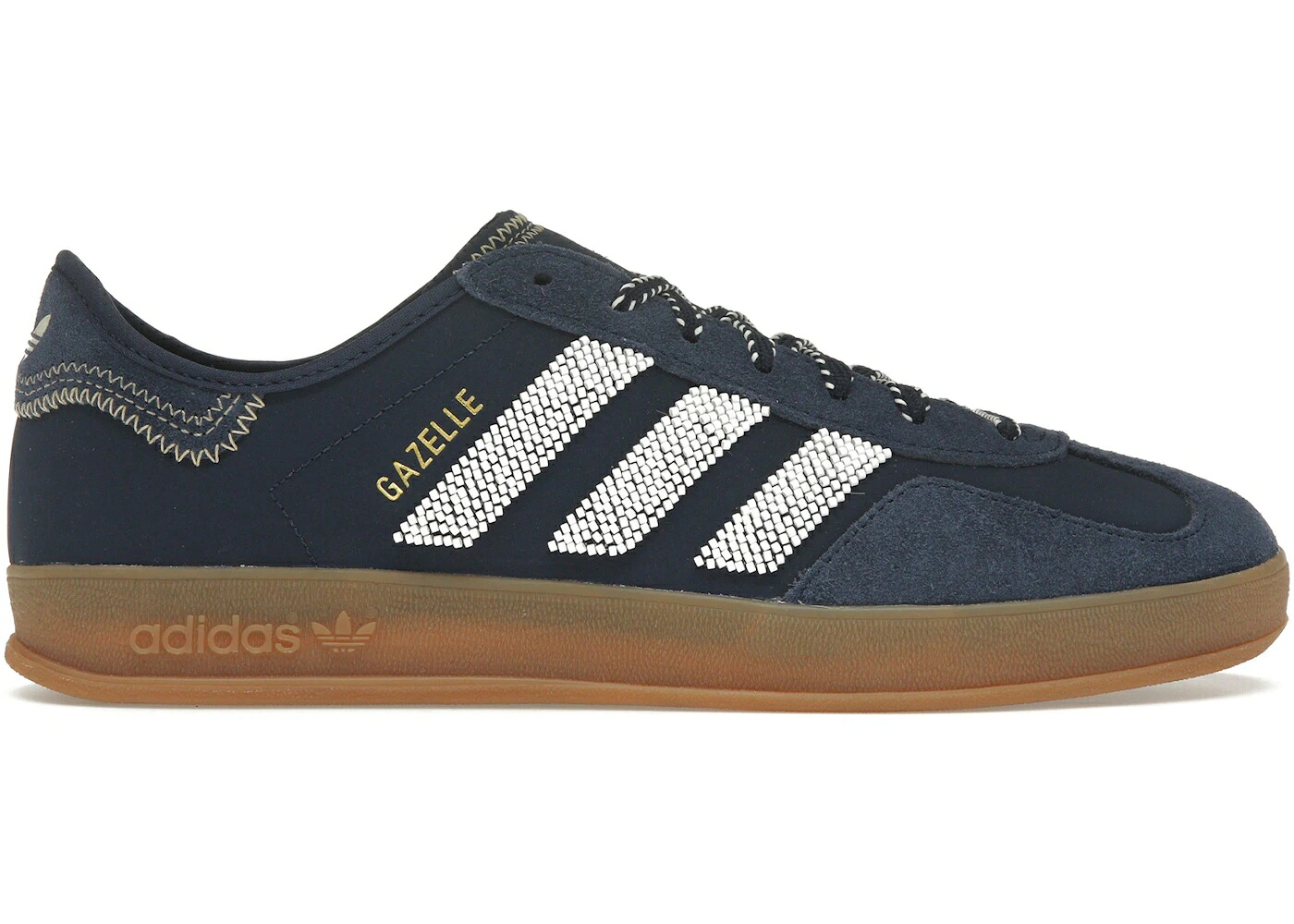 アディダス ガゼル クロット 紺色 米国海軍 白いこと 白いこと スニーカー メンズ ADIDAS GAZELLE INDOOR CLOT BY EDISON CHEN COLLEGIATE NAVY / COLLEGIATE NAVY OFF WHITE GUM 2