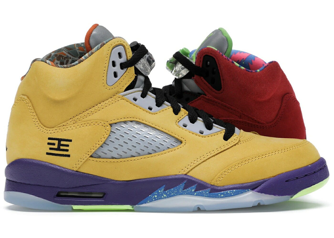ナイキ ジョーダン コート 紫 パープル ジュニア キッズ JORDAN 5 RETRO WHAT THE (GS) / VARSITY MAIZE COURT PURPLE GHOST ベビー マタニティ スニーカー