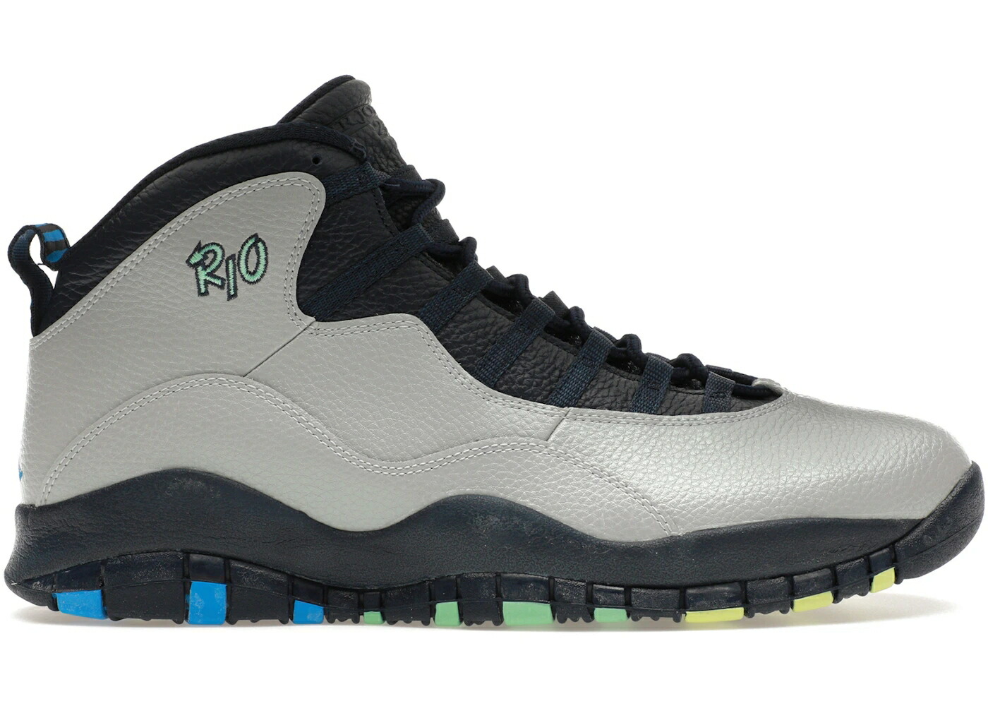 ナイキ ジョーダン リオ 灰色 グレー 青色 ブルー スニーカー メンズ JORDAN 10 RETRO RIO / WOLF GREY PHOTO BLUE OBSIDIAN