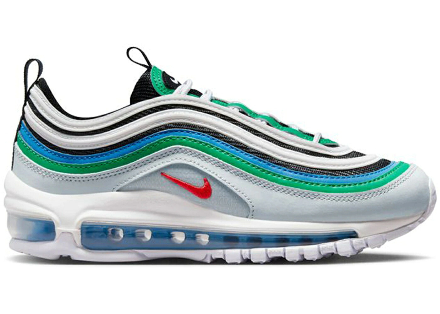 ナイキ マックス ピュア プラチナム クリムゾン 黒色 ブラック 白色 ホワイト エアマックス ジュニア キッズ NIKE AIR MAX 97 PURE PLATINUM LIGHT CRIMSON (GS) / PURE PLATINUM BLACK WHITE LIGHT ベビー マタ|スニケス