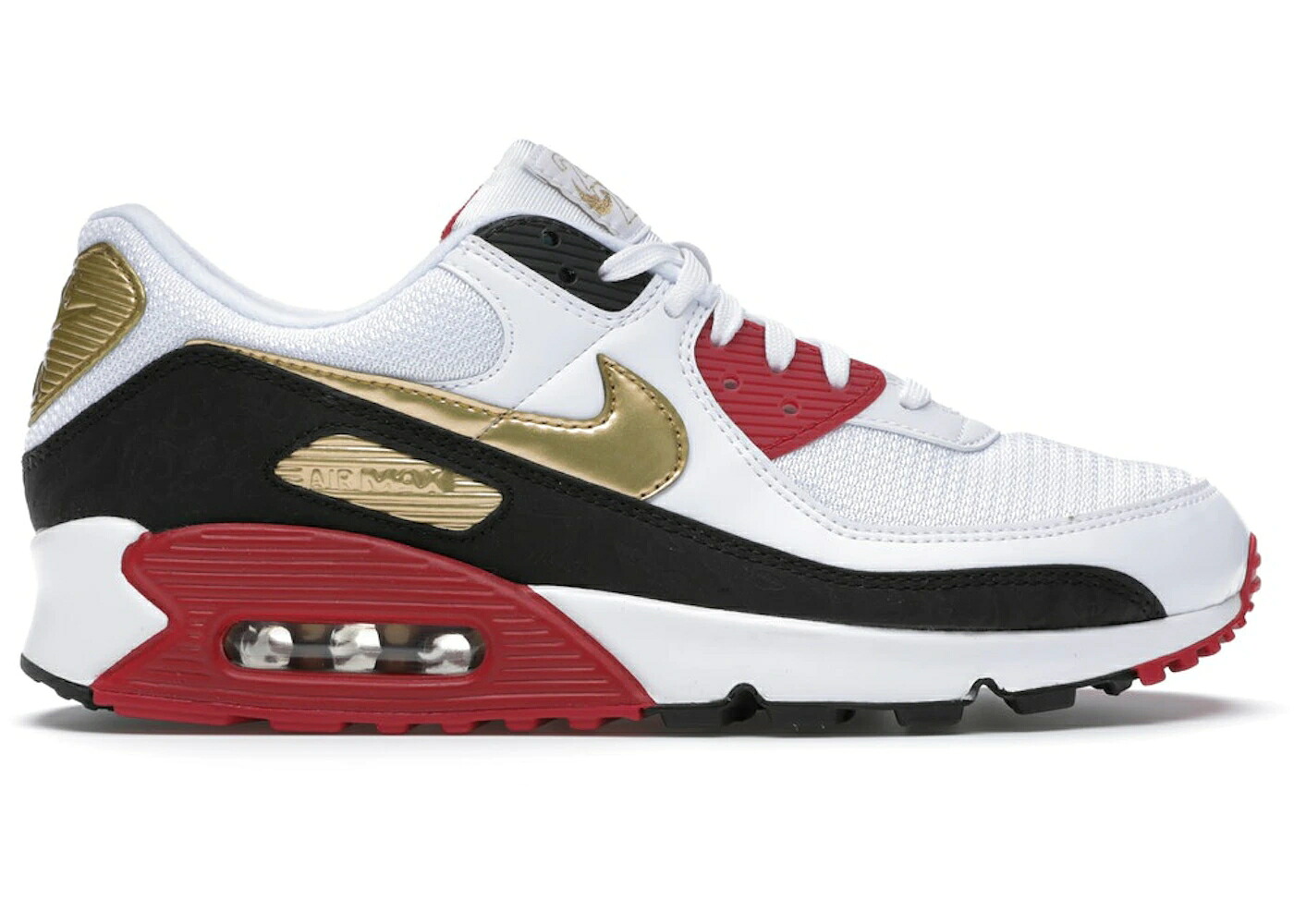 ナイキ マックス 白いこと 白いこと ゴールド 黒いこと 黒いこと 大気圏マックス スニーカー メンズ NIKE AIR MAX 90 TOKYO OLYMPICS (2020) / WHITE METALLIC GOLD BLACK