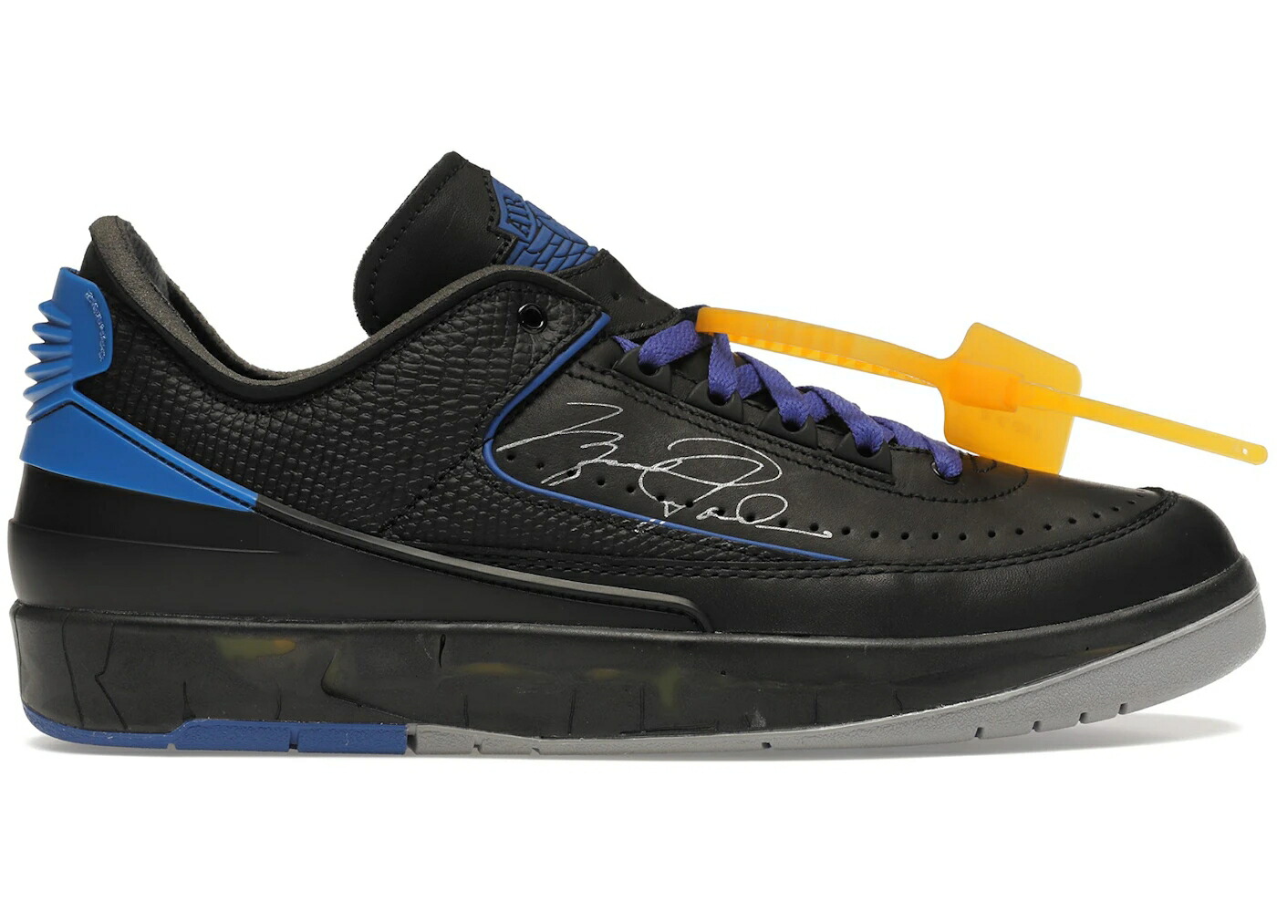 ナイキ ジョーダン オフホワイト 黒色 ブラック 青色 ブルー 灰色 グレー スニーカー メンズ JORDAN 2 RETRO LOW SP OFF-WHITE BLACK BLUE / BLACK BLUE GREY
