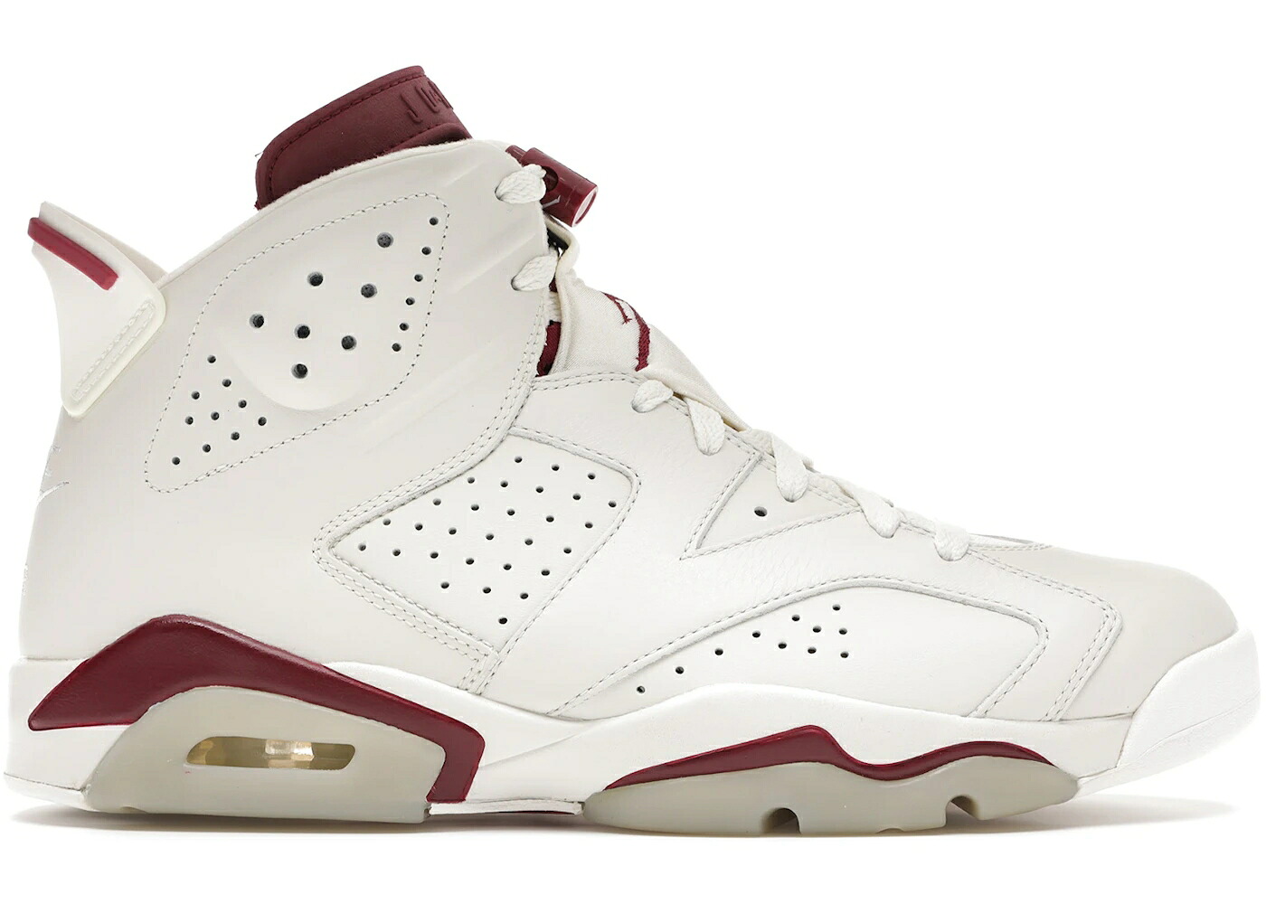 ナイキ ジョーダン マルーン 白色 ホワイト スニーカー メンズ JORDAN 6 RETRO MAROON (2015) / OFF WHITE NEW MAROON｜スニケス