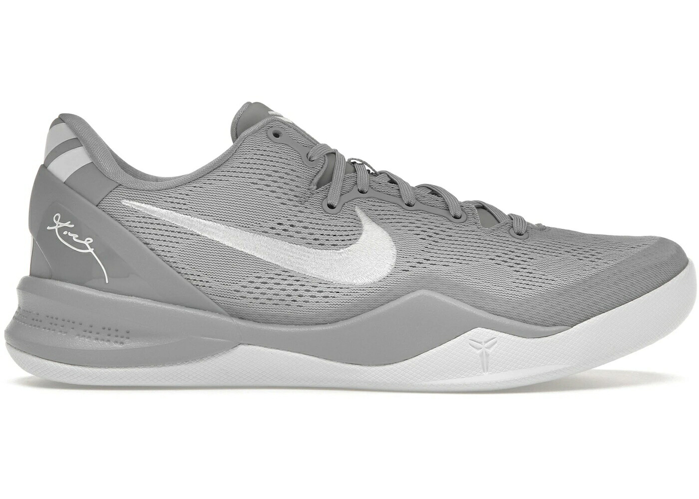 ナイキ コービー プロトロ 灰色 グレー 白色 ホワイト スニーカー メンズ NIKE KOBE 8 PROTRO WOLF GREY / WOLF GREY WHITE WOLF GREY