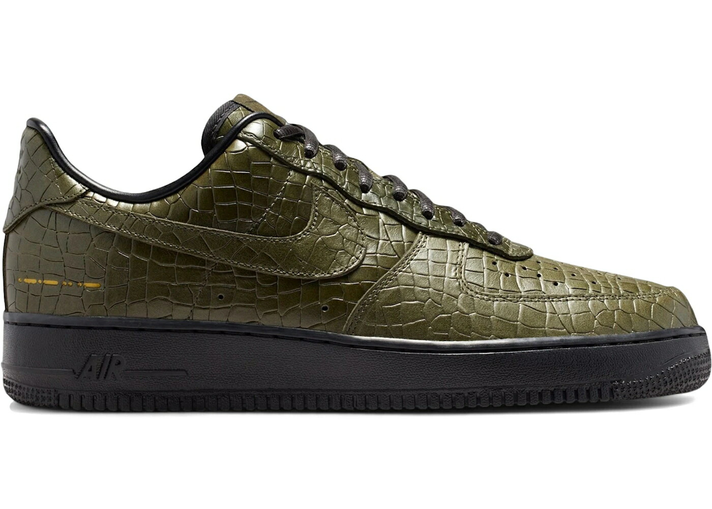 ナイキ カーゴ カーキ 黒色 ブラック エアフォース スニーカー メンズ NIKE AIR FORCE 1 LOW MORSE CODE CARGO KHAKI CROC / CARGO KHAKI CARGO KHAKI BLACK