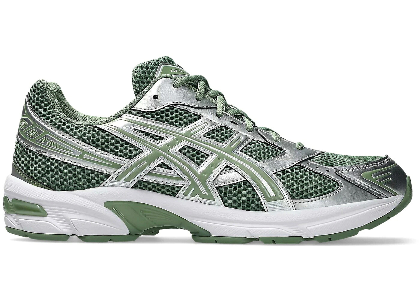 アシックス 緑 グリーン 銀色 シルバー ピュア スニーカー メンズ ASICS GEL-1130 SWAMP GREEN SILVER / SWAMP GREEN PURE SILVER｜スニケス