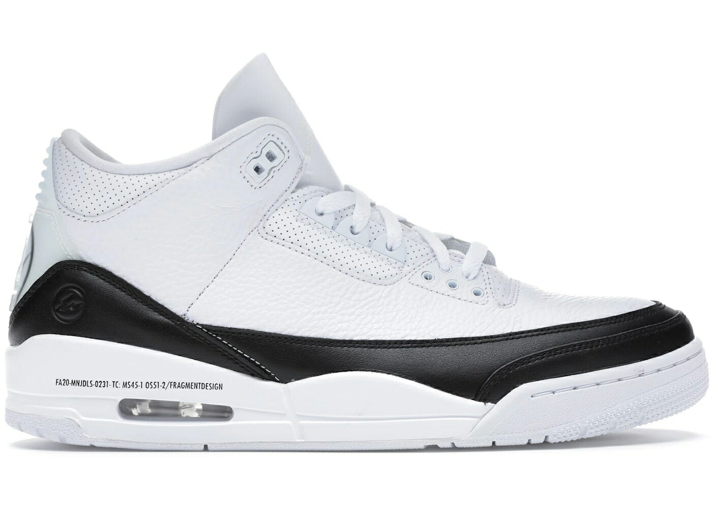 ナイキ ジョーダン 白いこと 白いこと 黒いこと 黒いこと スニーカー メンズ JORDAN 3 RETRO FRAGMENT / WHITE WHITE BLACK