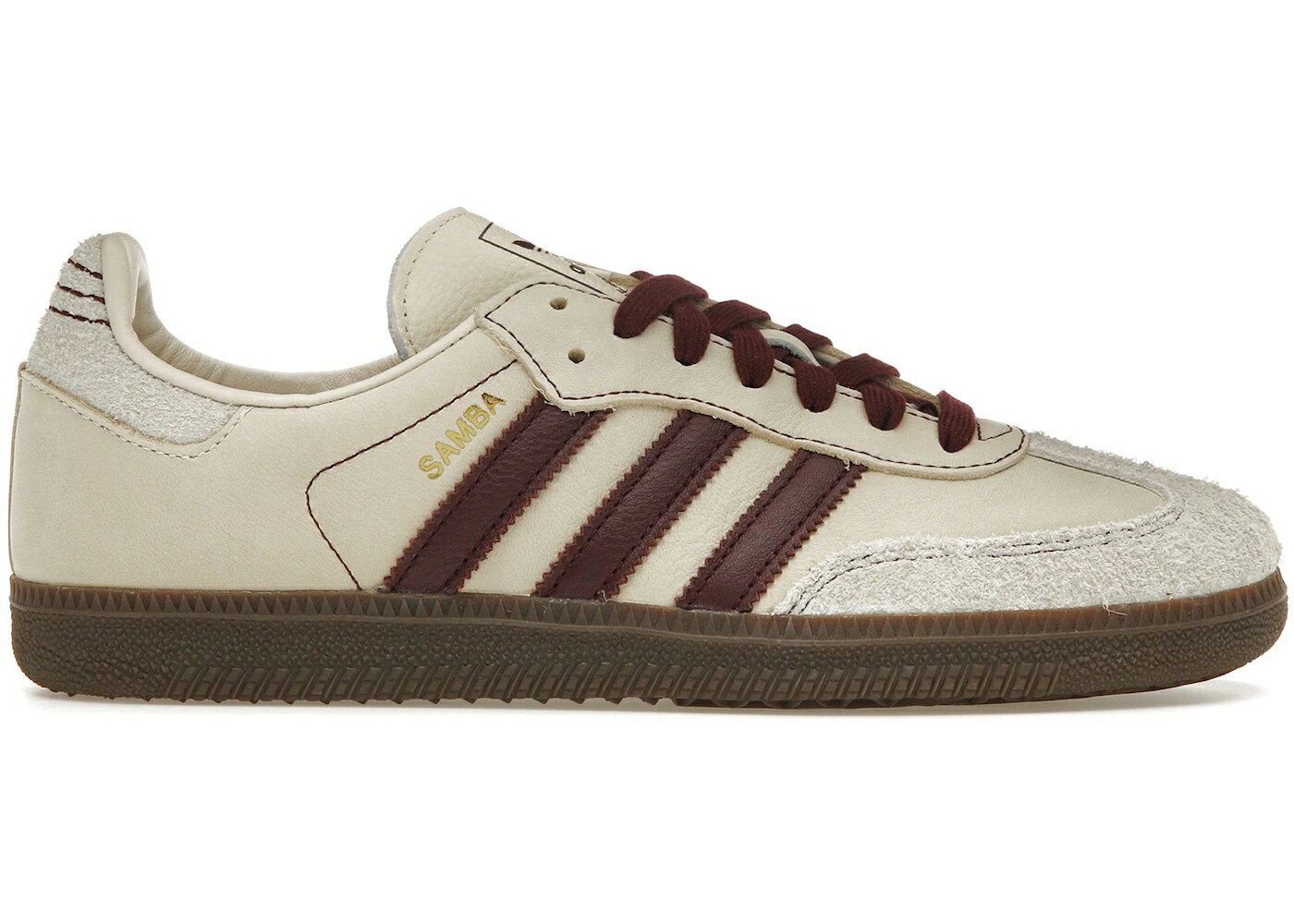 アディダス サンバ 白色 ホワイト マルーン 灰色 グレー WOMEN'S スニーカー レディース ADIDAS SAMBA OG WONDER WHITE MAROON (WOMEN'S) / WONDER WHITE MAROON PUTTY GREY