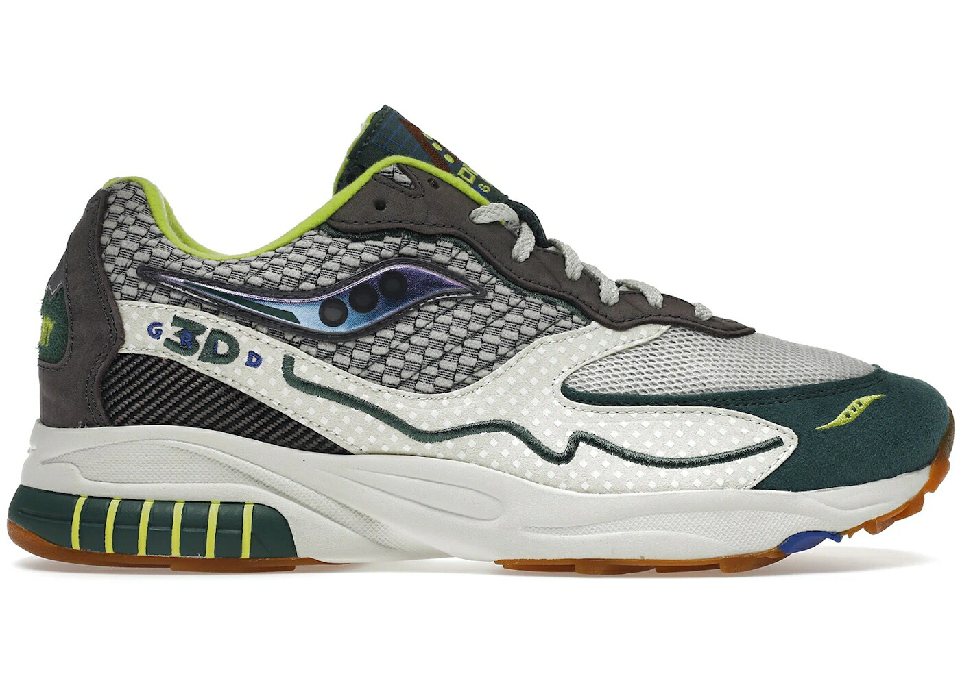 サッカニー ハリケーン ベージュ 灰色 グレー 緑 グリーン スニーカー メンズ SAUCONY 3D GRID HURRICANE BODEGA / BEIGE GREY GREEN